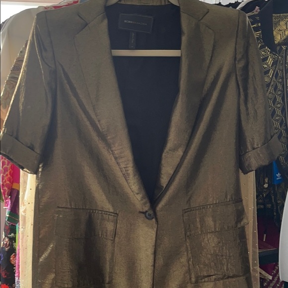 Gold, Short Sleeved Blazer - Picture 2 of 4